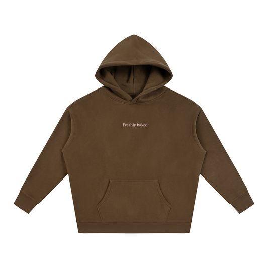 Freshly Baked - Coffee - Oversize Fleeced Hoodie