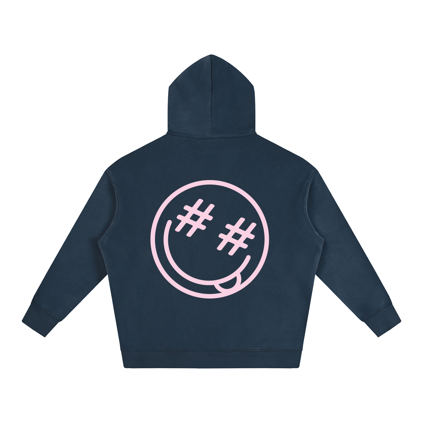 Freshly Baked - Navy blue waffle - Oversize Fleeced Hoodie